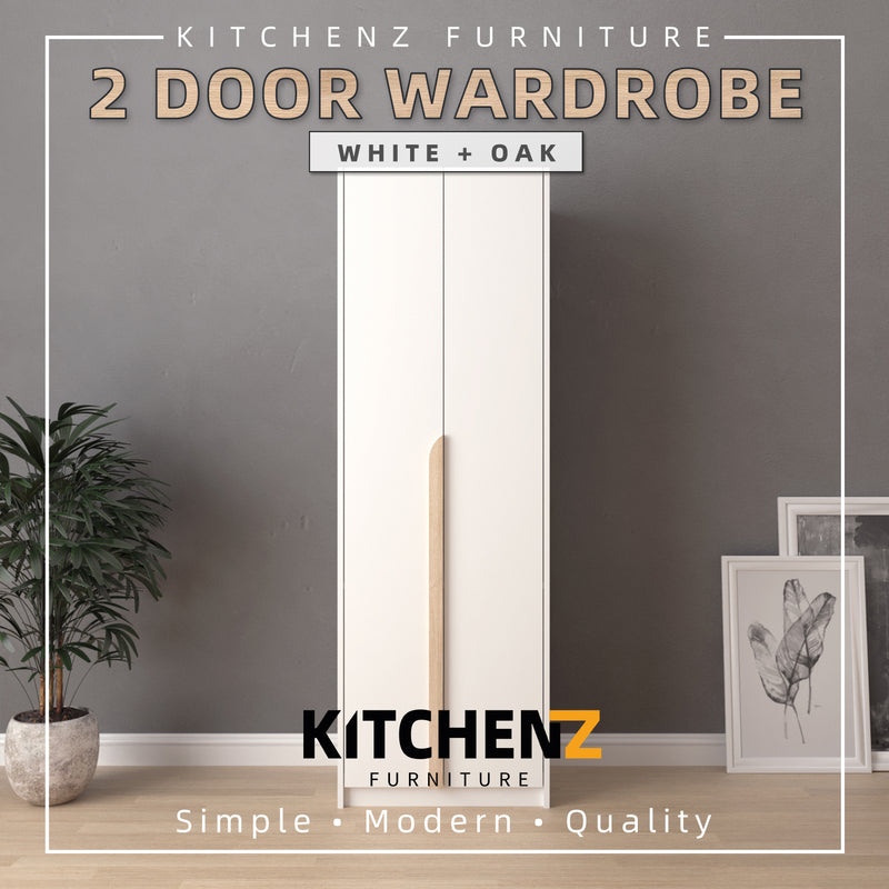 2FT 2 Door Wardrobe Particle Board with Hanging Rod-HMZ-FN-WD-S3011 / S4011