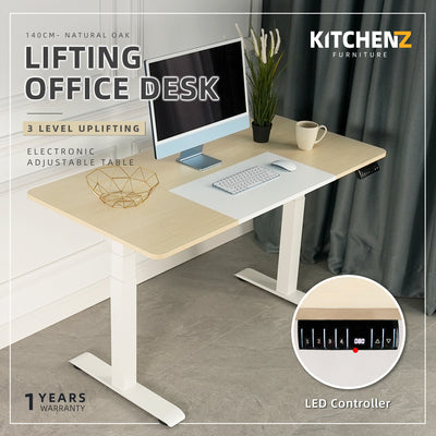 (EM) 120CM / 140CM Smart Lifting Motorized Office Desk / Electric Lifting Office Table / Meja Pejabat / 2 Level & 3 Level Uplift-PHAT120/14060