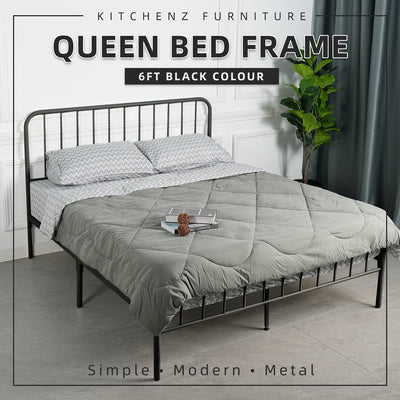 Queen Size Metal Bed Frame Powder Coated Metal - 3VED902F/0022/0025/0026/0027/0028