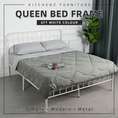 Queen Size Metal Bed Frame Powder Coated Metal - 3VED902F/0022/0025/0026/0027/0028