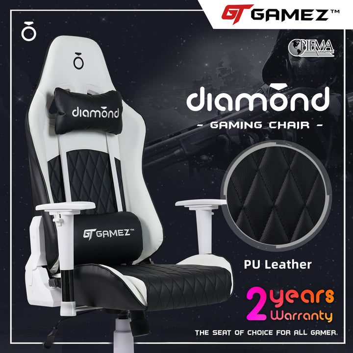 Diamond High Back PU Leather Mesh Back E-Sports Gaming Chair