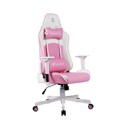 Diamond High Back PU Leather / Mesh Back E-Sports Gaming Chair with Ergonomic Design / Support Pillows-HMZ-GC-DJ-0083