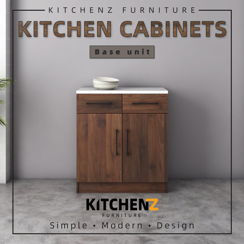 [FREE SHIPPING] 2.6FT Ventura Series Kitchen Cabinets Base Unit / Kitchen Storage-HMZ-KBC-MFC9080-WN