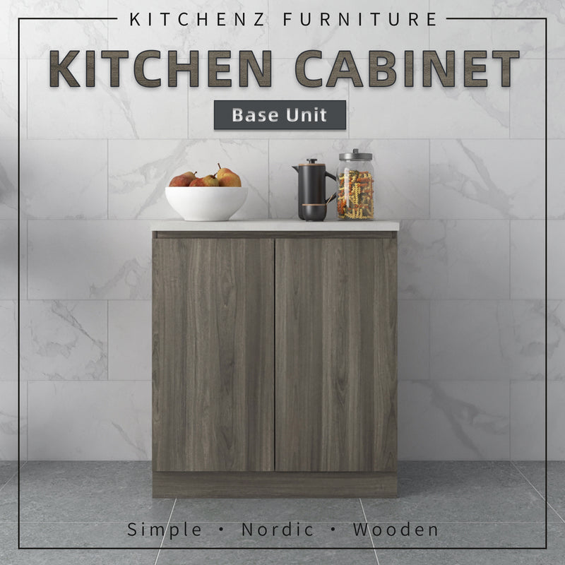 2.6FT Doterra Series Kitchen Cabinets Base Unit Kitchen Storage Kabinet Dapur-KBC-MFCD9020-CC+MW