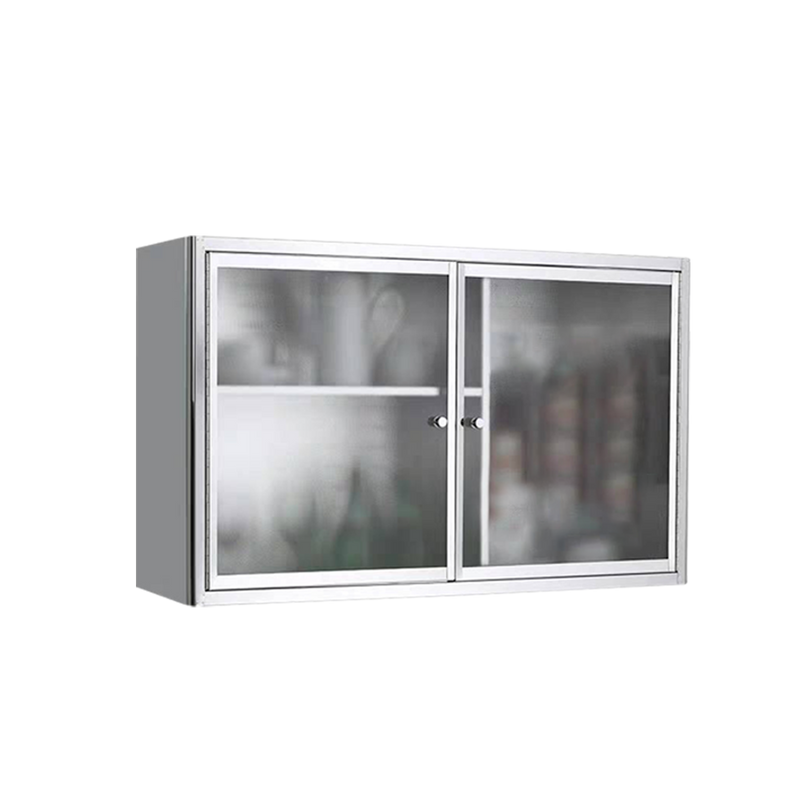 8 Sizes Wall Mounted Stainless Steel with Glass Door Storage Cabinet for Multi-places Used-HMZ-KC-7032-WG