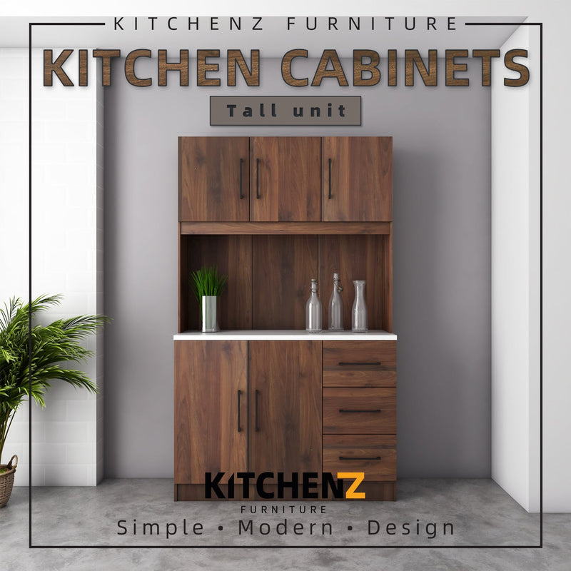 (EM) 4FT Ventura Series Kitchen Cabinets / Kitchen Storage / Kitchen Tall Unit-HMZ-KC-MFC2012-WN