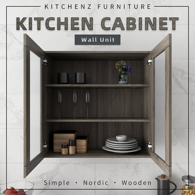 [FREE SHIPPING] 2.6FT Doterra Series Kitchen Cabinets Wall Unit Kitchen Storage Drawer Storage Kabinet Dapur-KWC-MFCD7900-CC+MW
