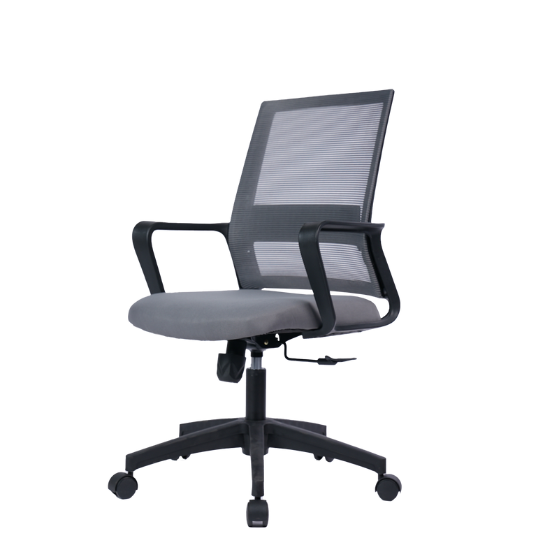 EVA Mesh Office Chair with Ergonomic Design-HMZ-OC-MB-EVA-BK+BK