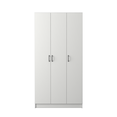 (Minor Defect) 3FT 3 Door Wardrobe Solid Board with 6 Shelves-HMZ-WD-DT-6001