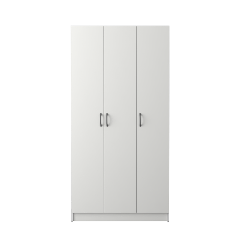 (Minor Defect) 3FT 3 Door Wardrobe Solid Board with 6 Shelves-HMZ-WD-DT-6001
