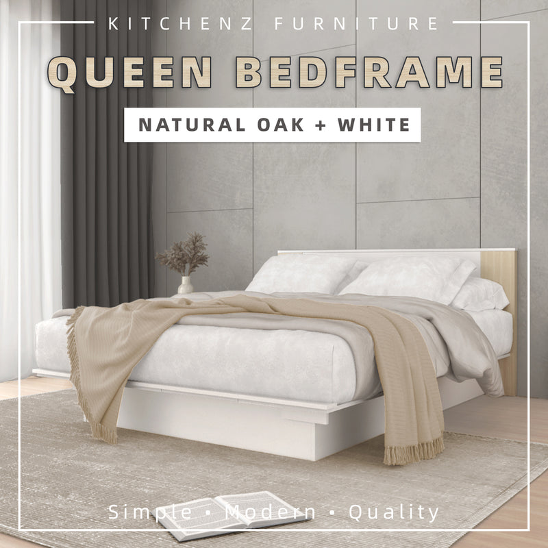 6.6FT Jordan Series Wooden Queen Bed Frame with/without Headboard / Katil Queen Kayu - BF-J8907/J8908
