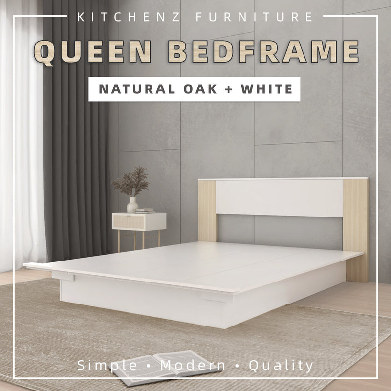 (EM) 6.6FT Jordan Series Wooden Queen Bed Frame with Headboard / Katil Queen Kayu / BF-J8907