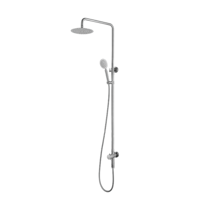 8" SUS304 Stainless Steel Rain Shower Set Shower Mixer Faucet In-wall Swivel Tub Spout + Hand Shower-KZ-TF-ESB-9027-S