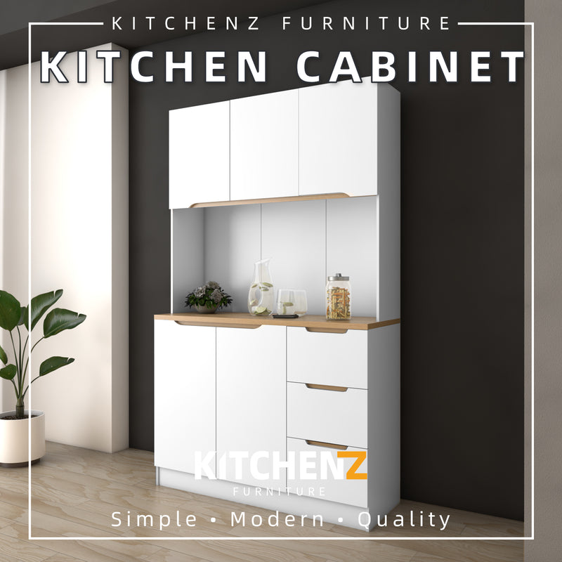 4FT Situra Series Kitchen Cabinets Tall Unit / Kitchen Storage-HMZ-KC-MFCS2012-WT