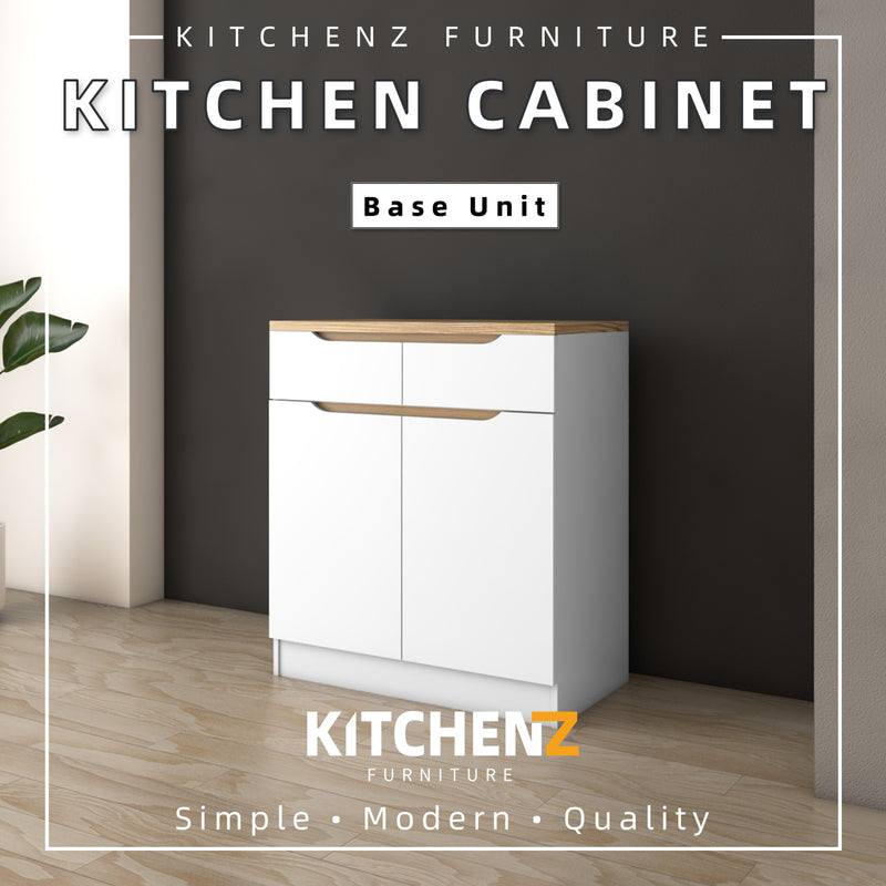 2.6FT Situra Series Kitchen Cabinets Base Unit / Kitchen Storage-HMZ-KBC-MFCS9080-WT