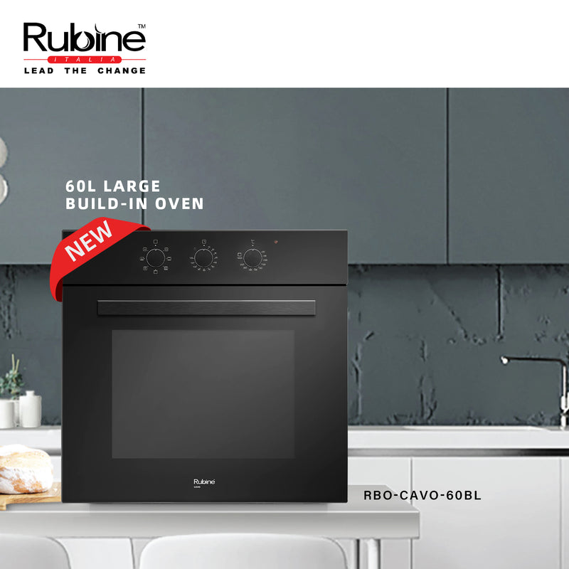 [FREE Shipping] Rubine 7 Function Build-in Oven 60L - RBO-CAVO-60BL