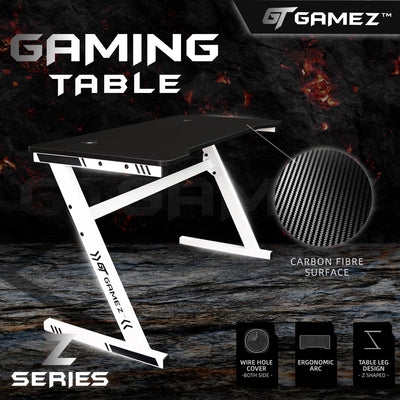(EM) 4FT Z Series Carbon Fiber Surface with E-Sports Gaming Table-HMZ-GT-LM-12060-ZLZ