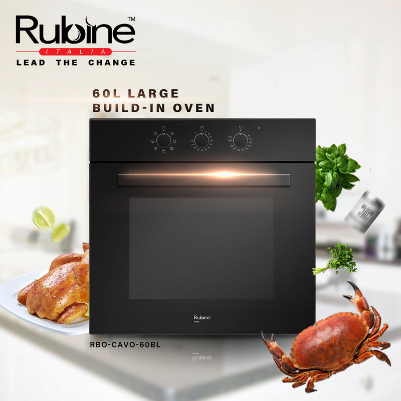 [FREE Shipping] Rubine 7 Function Build-in Oven 60L - RBO-CAVO-60BL