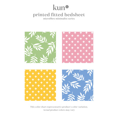 (EM) Kun New Arrival Minimalist Premium Microfibre Fitted Bedsheet ONLY/ Cadar Tilam Getah Keliling (Available in 4 Size)-PBS-S/SS/Q/K-PEONY81