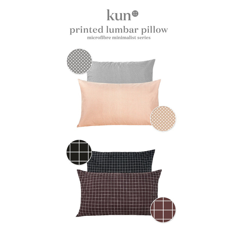 (EM) Kun Minimalist Printed Design Series Lumbar Back Supportive Pillow / Office Chair Pillow / Baby Pillow (30cm x 50cm)