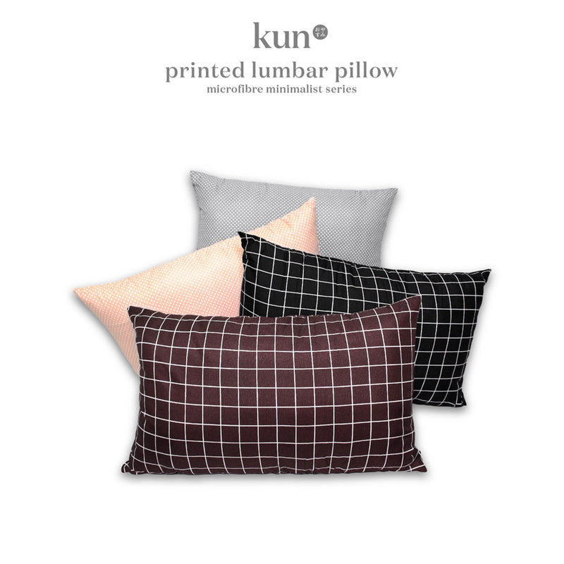 (EM) Kun Minimalist Printed Design Series Lumbar Back Supportive Pillow / Office Chair Pillow / Baby Pillow (30cm x 50cm)