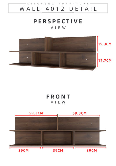 (EM) 4FT Ventura Series Kitchen Cabinets / Kitchen Storage / Kitchen Wall Unit-HMZ-KWC-MFC4012-WN