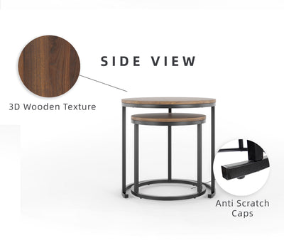 1.5FT Noble Series Coffee Table with Black Metal Leg-HMZ-FN-CT-N3003-CN