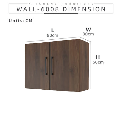 2.6FT Ventura Series Kitchen Cabinets / Kitchen Storage / Kitchen Wall Unit-HMZ-KWC-MFC6008-WN