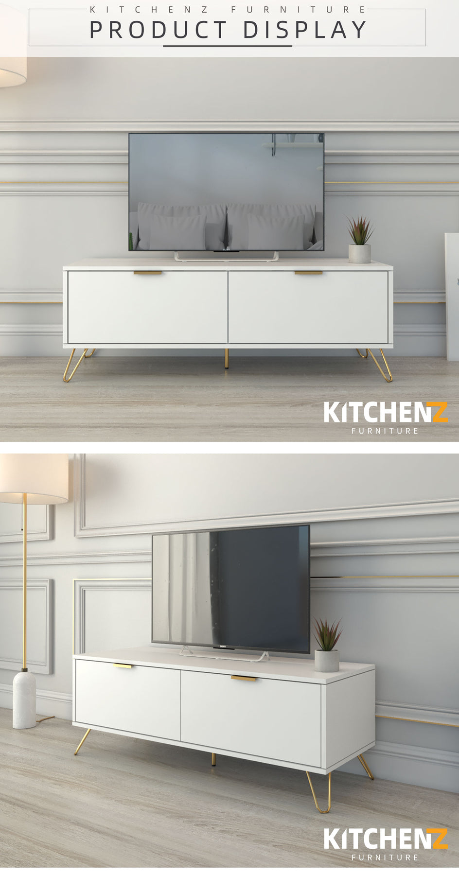 4FT Eudora Series Tv Modern Design / Tv Rack / Console with Me