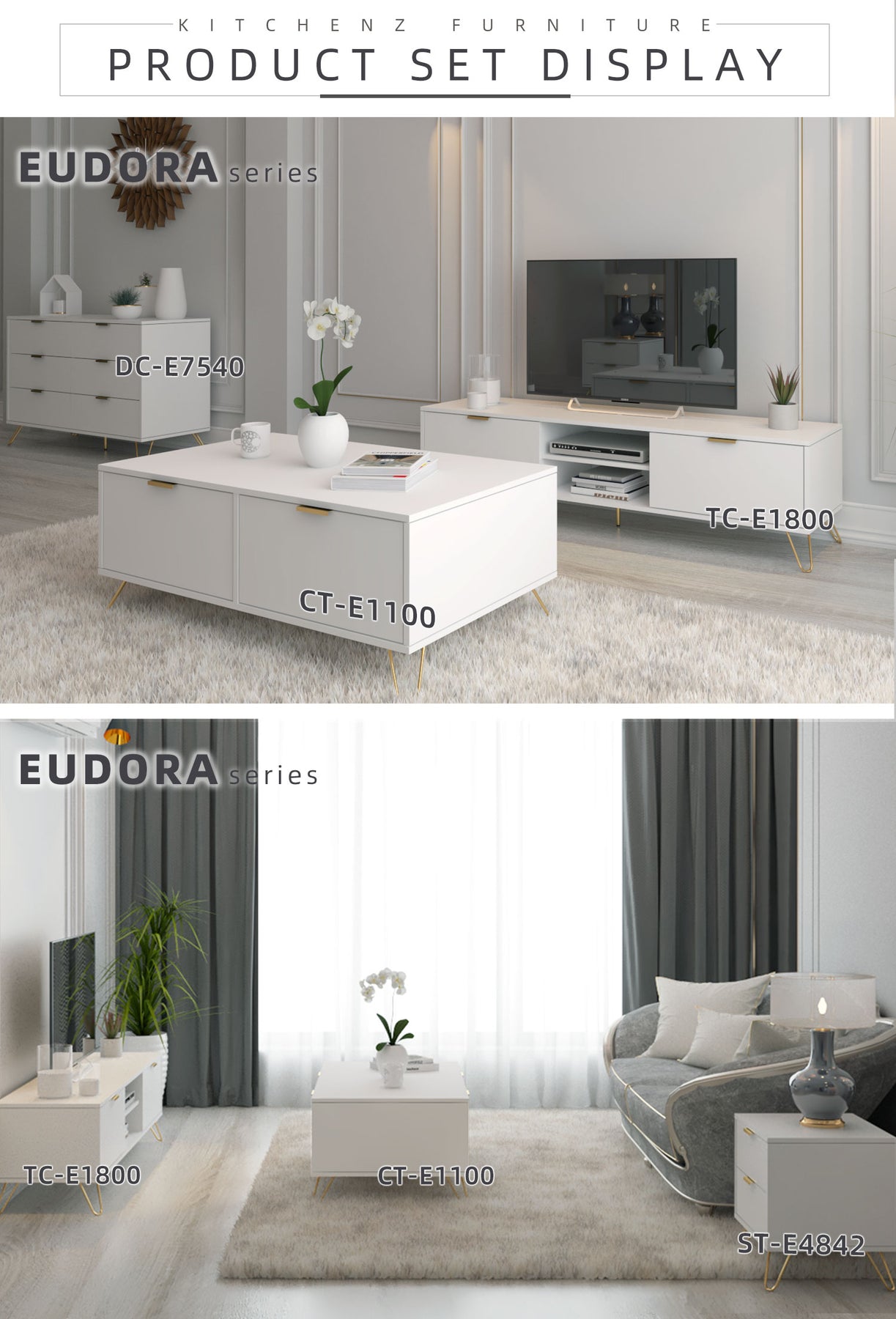 4FT Eudora Series Tv Modern Design / Tv Rack / Console with Me
