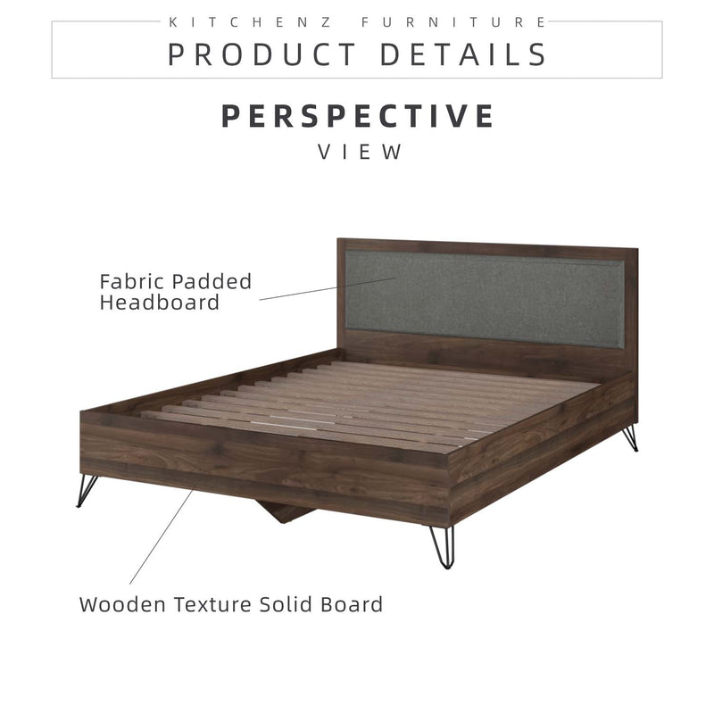 6.4FT Victor Series Queen Bed Frame Metal Leg Katil Besi Queen Double Bed Frame-HMZ-FN-BF-Victor-Q