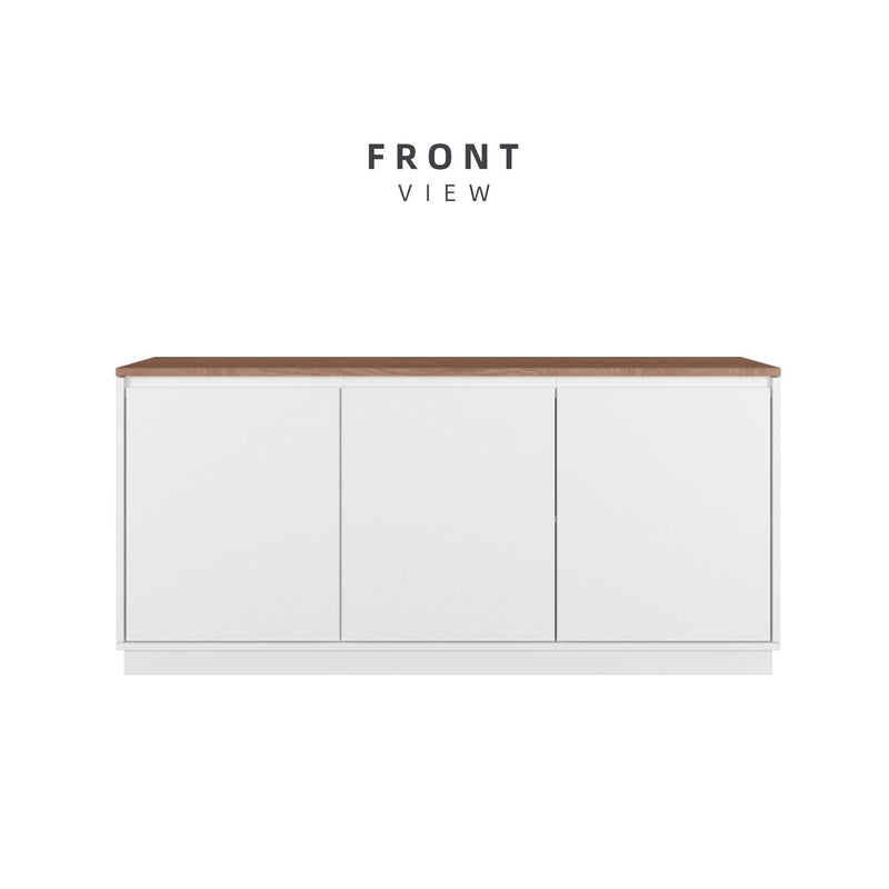5FT Austral Series Display Cabinet Natural Oak Surface with 3 Door Large Storage - HMZ-FN-SR-AU0006-WT