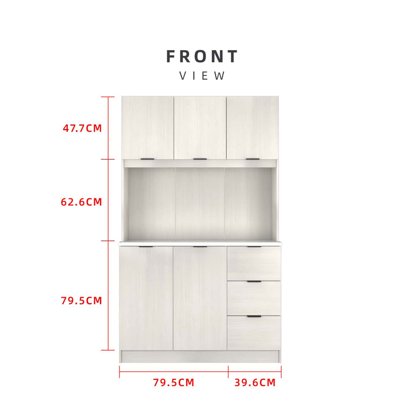 4FT Wesley Series Kitchen Cabinets / Kitchen Storage / Kitchen Tall Unit-HMZ-KBC-W2012-WW