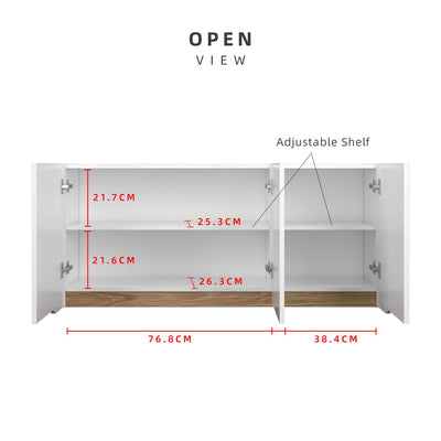 4FT Situra Series Kitchen Cabinets Wall Unit  / Kitchen Storage-HMZ-KWC-MFCS6013-WT