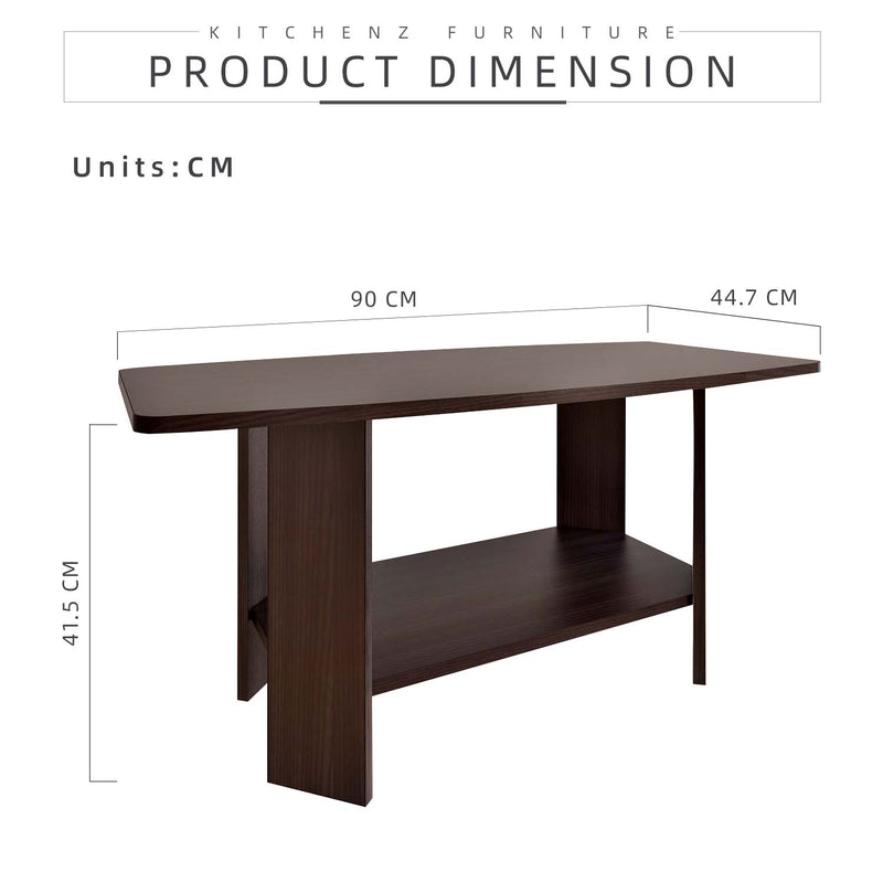 3FT Coffee Table Solid Board with 2 Shelf - HMZ-FN-CT-5003