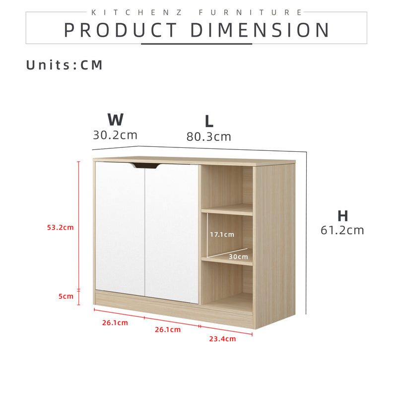 (EM) 2FT/2.6FT Shoe Cabinet Modernist Design Shoe Rack / Rak Kasut-HMZ-FN-SR-3723/3724/3725