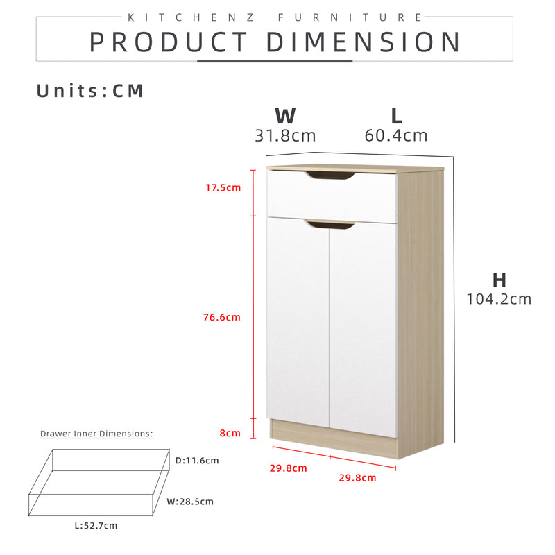 2FT/2.6FT Shoe Cabinet Modernist Design Shoe Rack / Rak Kasut-HMZ-FN-S ...