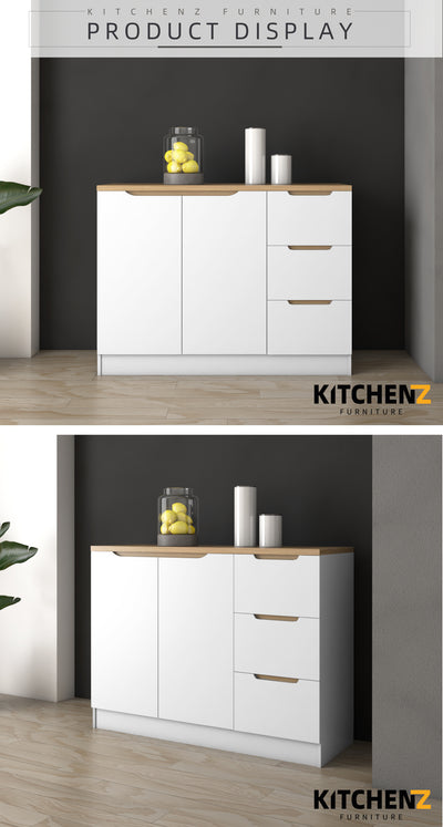 4FT Situra Series Kitchen Cabinets Base Unit  / Kitchen Storage-HMZ-KBC-MFCS9012-WT