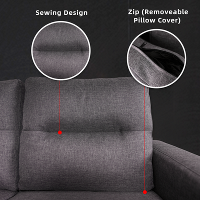 (FREE Shipping) 4.3FT Modern & Simple 2 Seater Linen Fabric Sofa-HMZ-FN-SF-AE301-2S