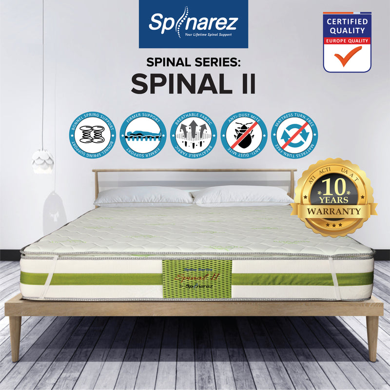 (FREE Shipping) 12inch SpinaRez Spinal 2 Tilam Mattress Flexi Pillow Top Foam Padding + Coconut Fiber & Bonnell Spring Hybrid-Spinarez-Spinal2