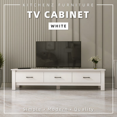 6FT Isabella Series TV Cabinet with 3 Drawers-TC-I5442-WT