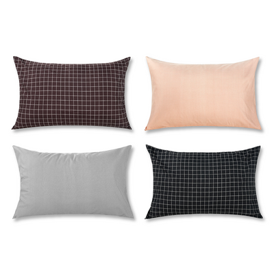 (EM) Kun Minimalist Printed Design Microfibre Pillowcase (20" x 30" x1 Pcs) - 2030PCMMB105-BLACKINK87