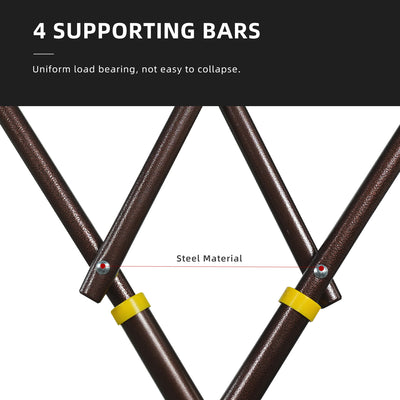 12+4 Bars Cloth Hanger Drying Rack / Copper Hammerstone / Anti-Rust by 3V - 3VRB640Y-12-SVW